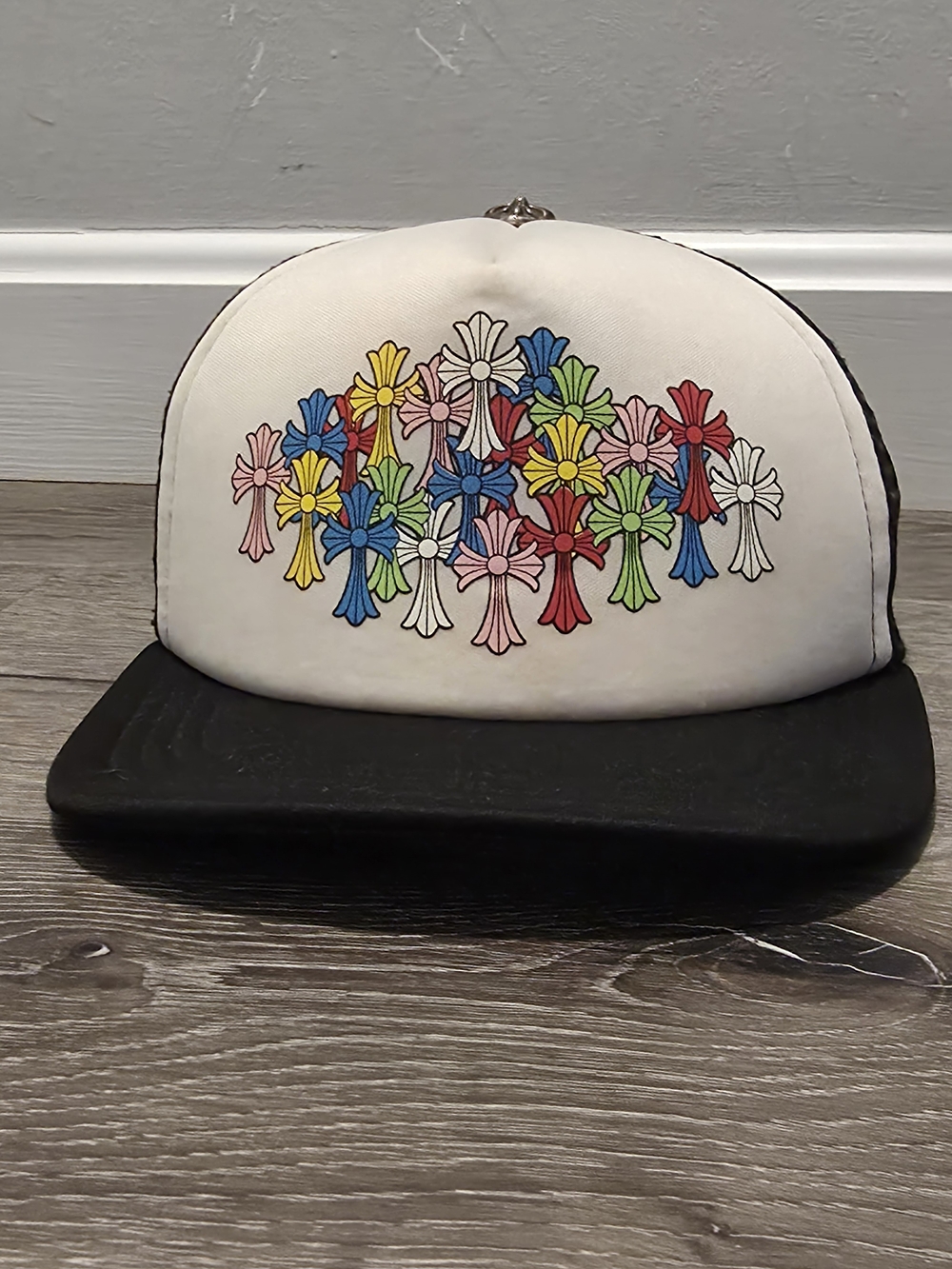 Chrome Hearts Multicolor Cross Cemetery Mesh Trucker Hat